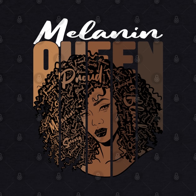 Melanin Queen Black Women Afro Empowerment Gift by RK Design
